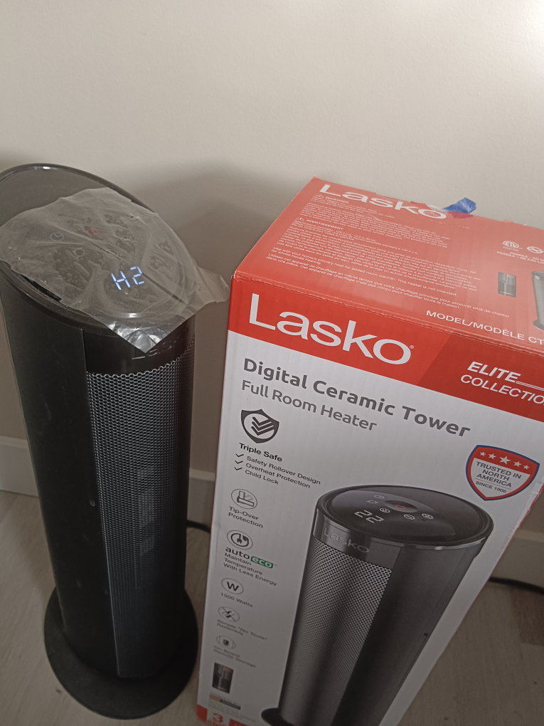 Lasko Digital Ceramic Tower Full Room Heater CT22498C