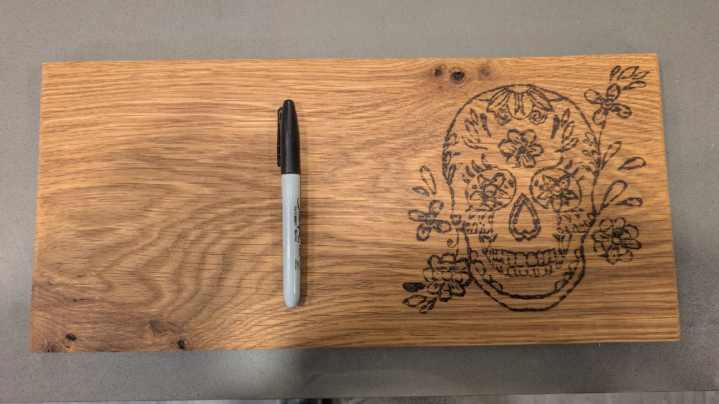 Handmade Wood Skull Art image indicator(2)