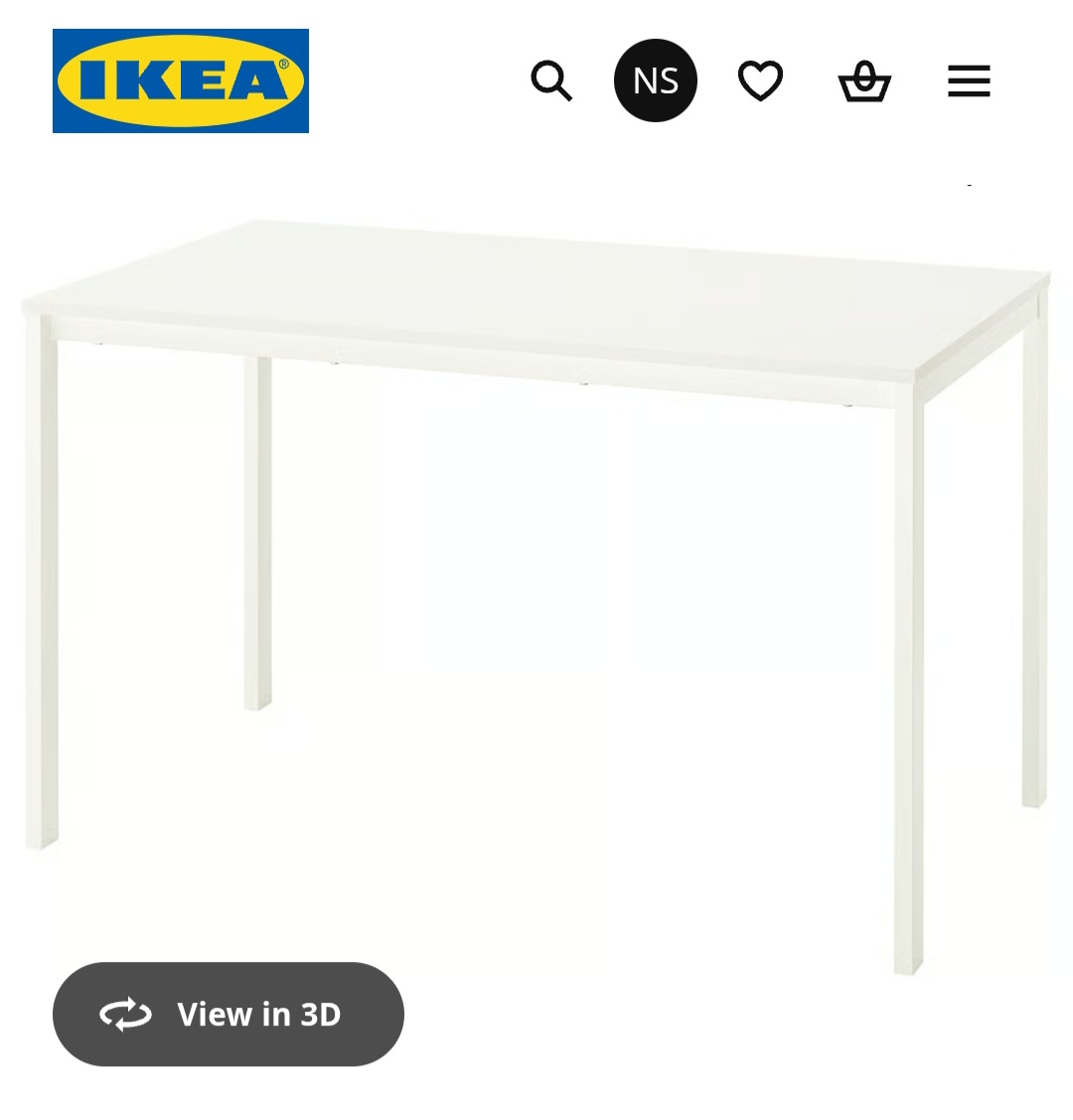 IKEA MELLTORP white dining table - photo 2