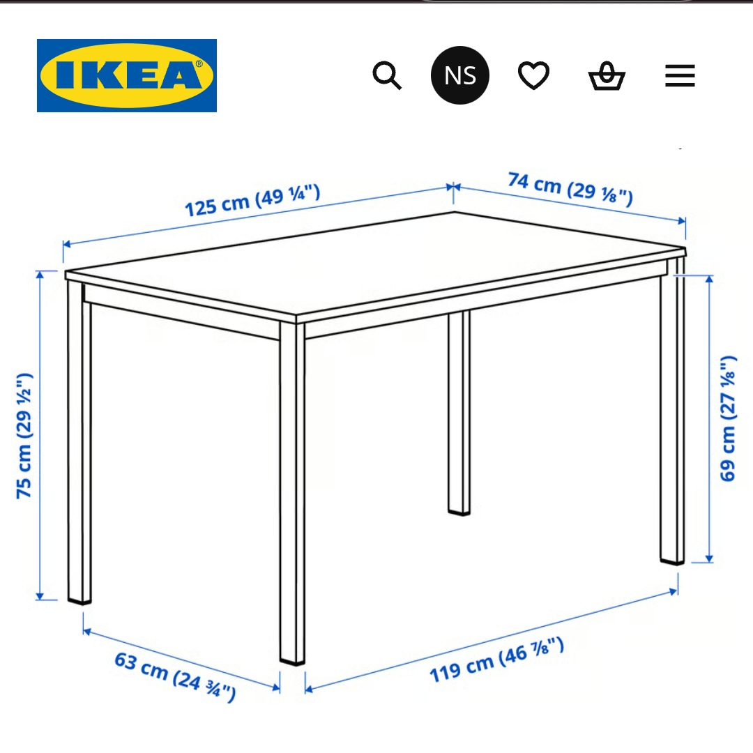IKEA MELLTORP white dining table - photo 4