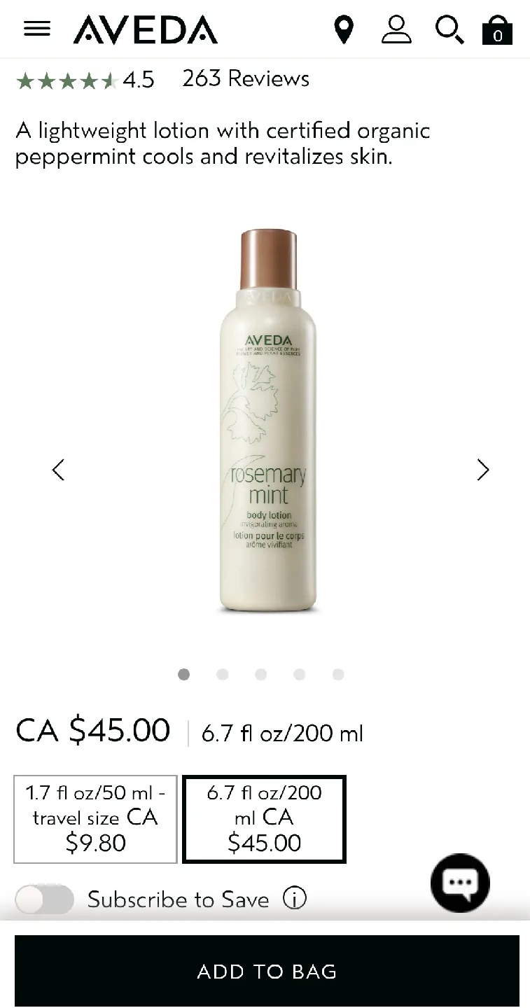 Aveda Rosemary Mint Body Lotion image indicator(2)