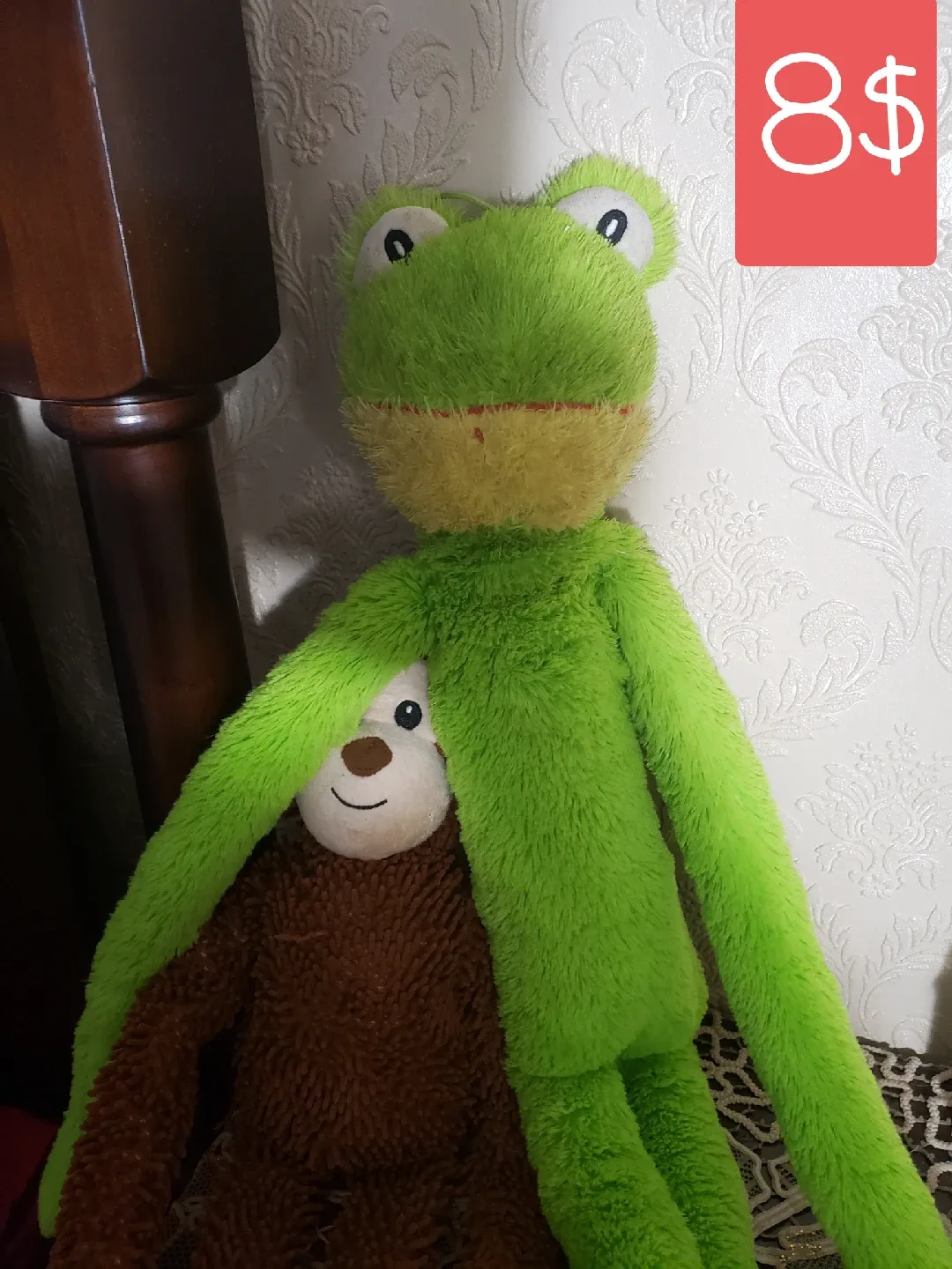 dog toys Plush Chicken Leg & Stuffed Monkey and Frog image indicator(5)