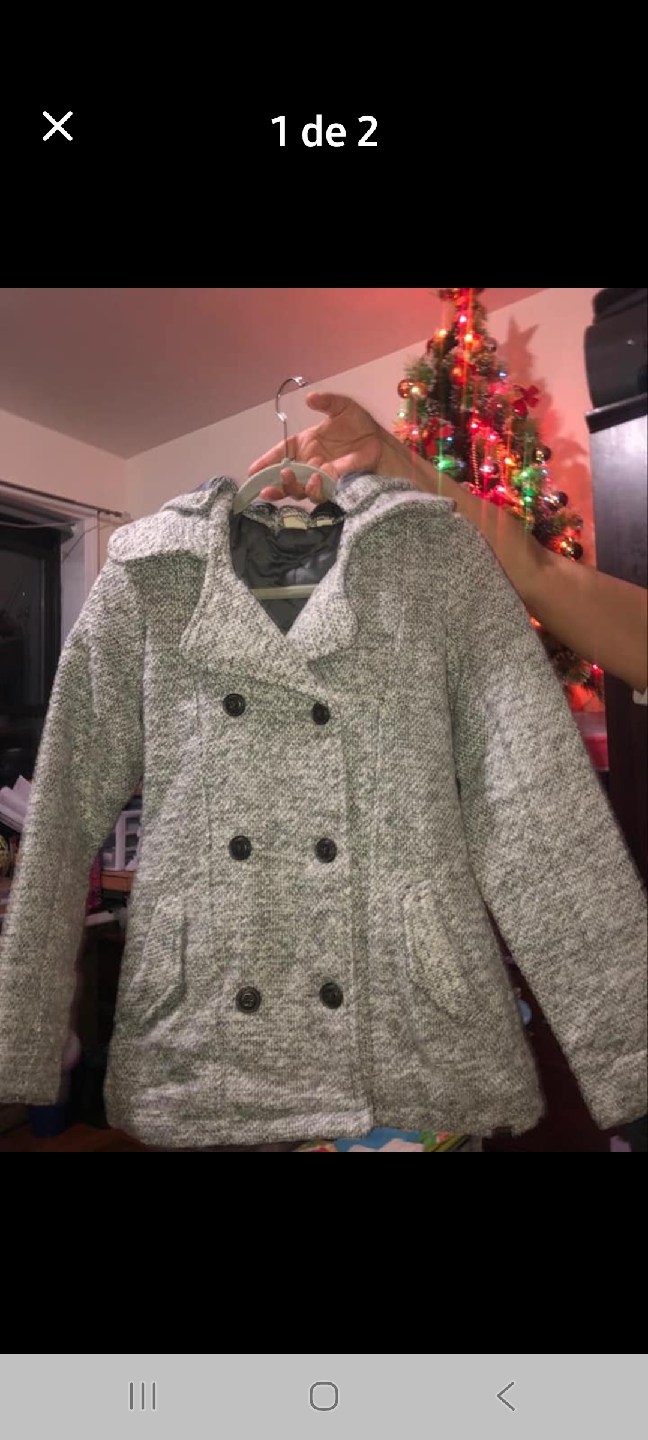 Gray Hooded Pea Coat