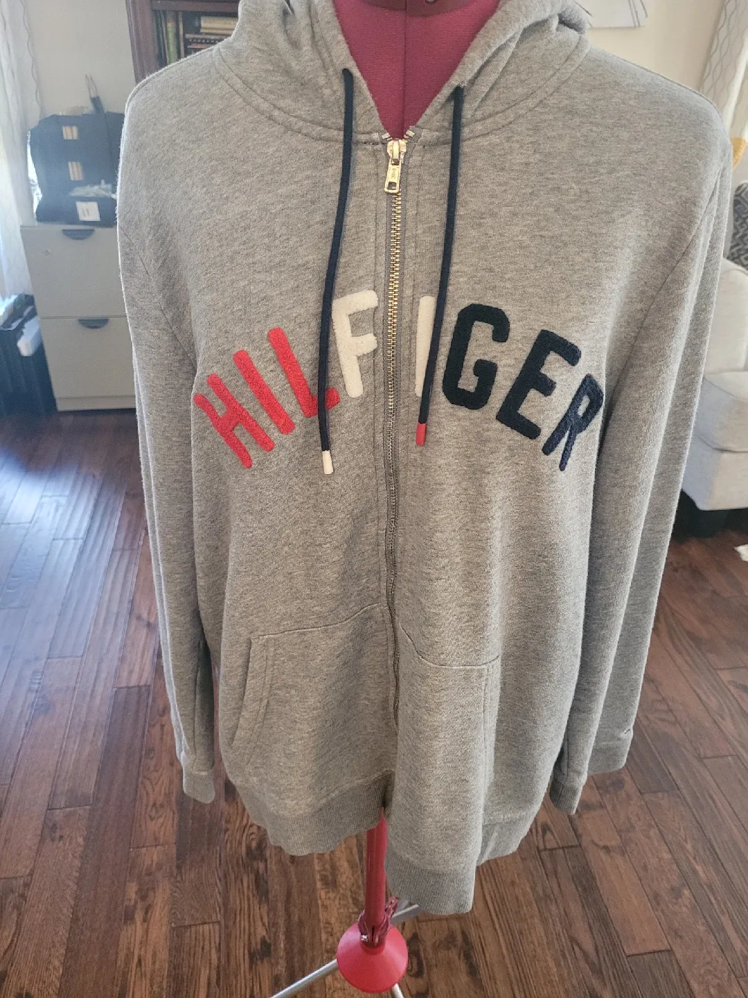 Tommy Hilfiger Grey Zip-Up Hoodie thumbnail