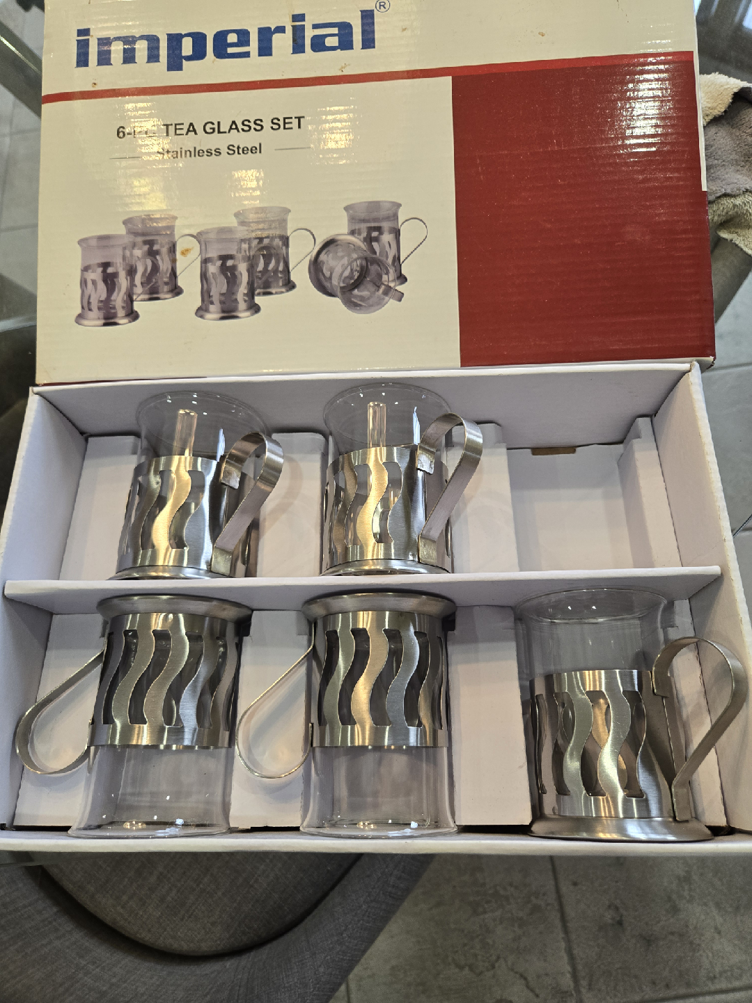 Imperial 5-PC Tea Glass Set - Stainless Steel - photo 2