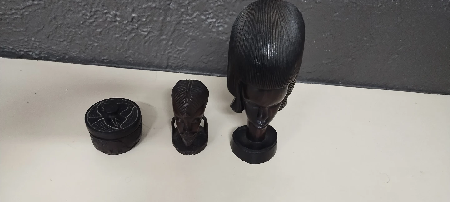Hand Carved African Wood Figures - photo 2