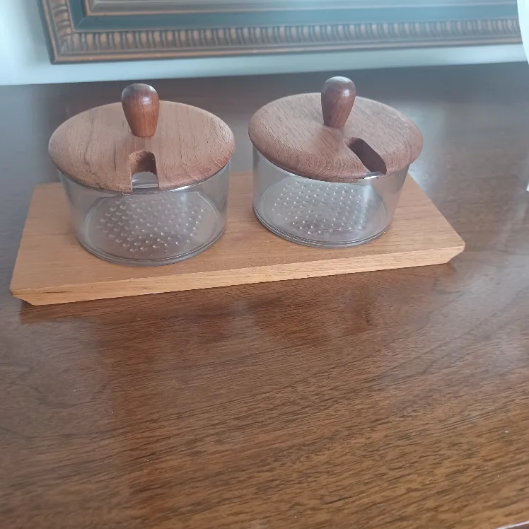 Teak Condiment Set by Luthje
