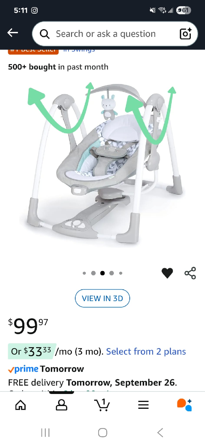 Graco Soothe 'n Sway LX Baby Swing