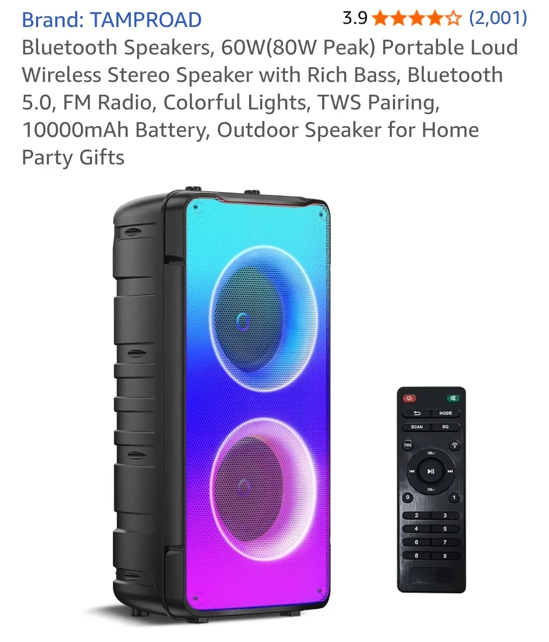 Portable Karaoke Bluetooth Speaker image indicator(8)