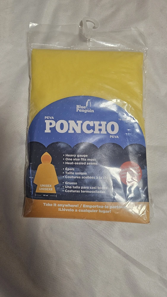 Blue Penguin Yellow Poncho - New in Package!