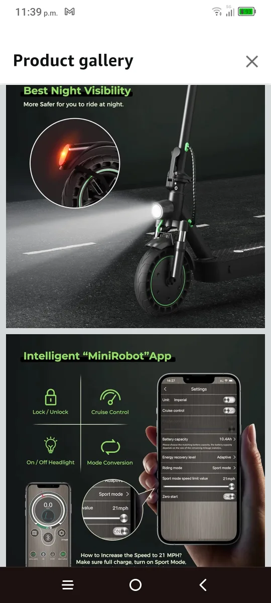 isinwheel S9MAX Standard Electric Scooter image indicator(4)