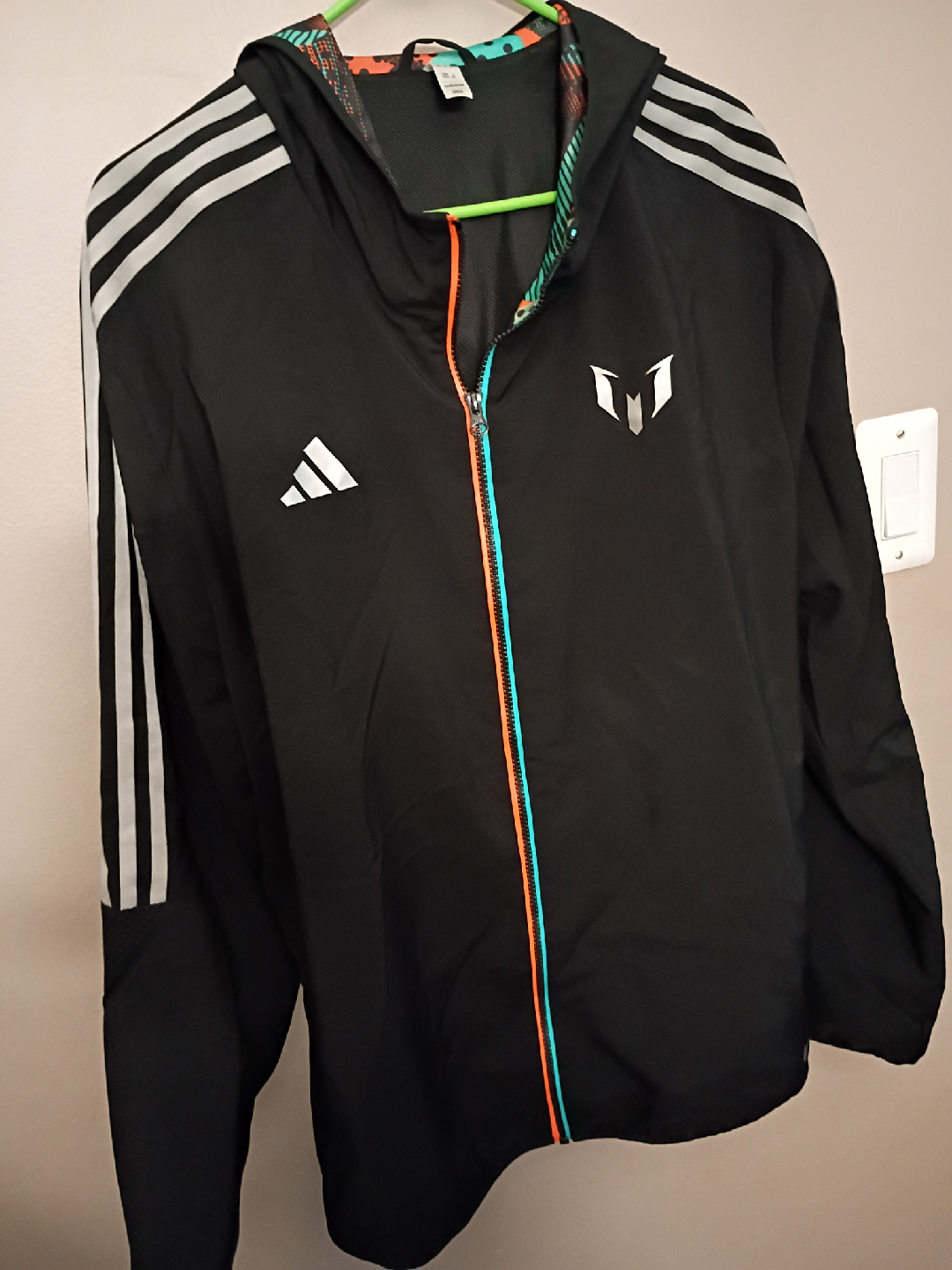 Adidas Black Windbreaker Jacket