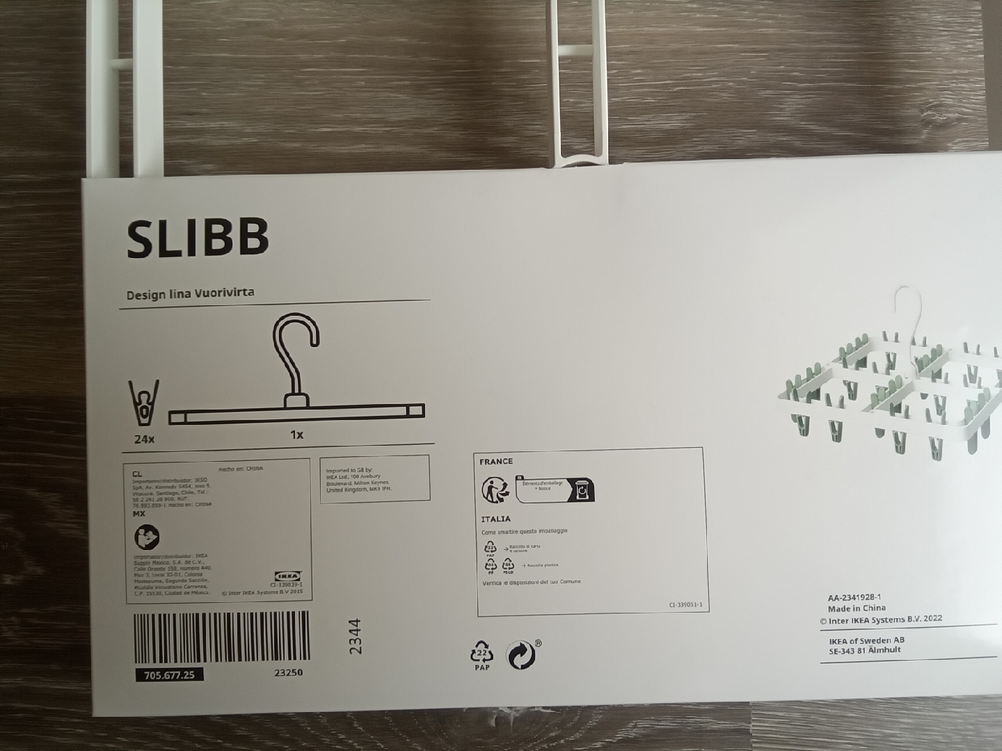 IKEA SLIBB Clothes Hanger with 24 Clips - photo 2