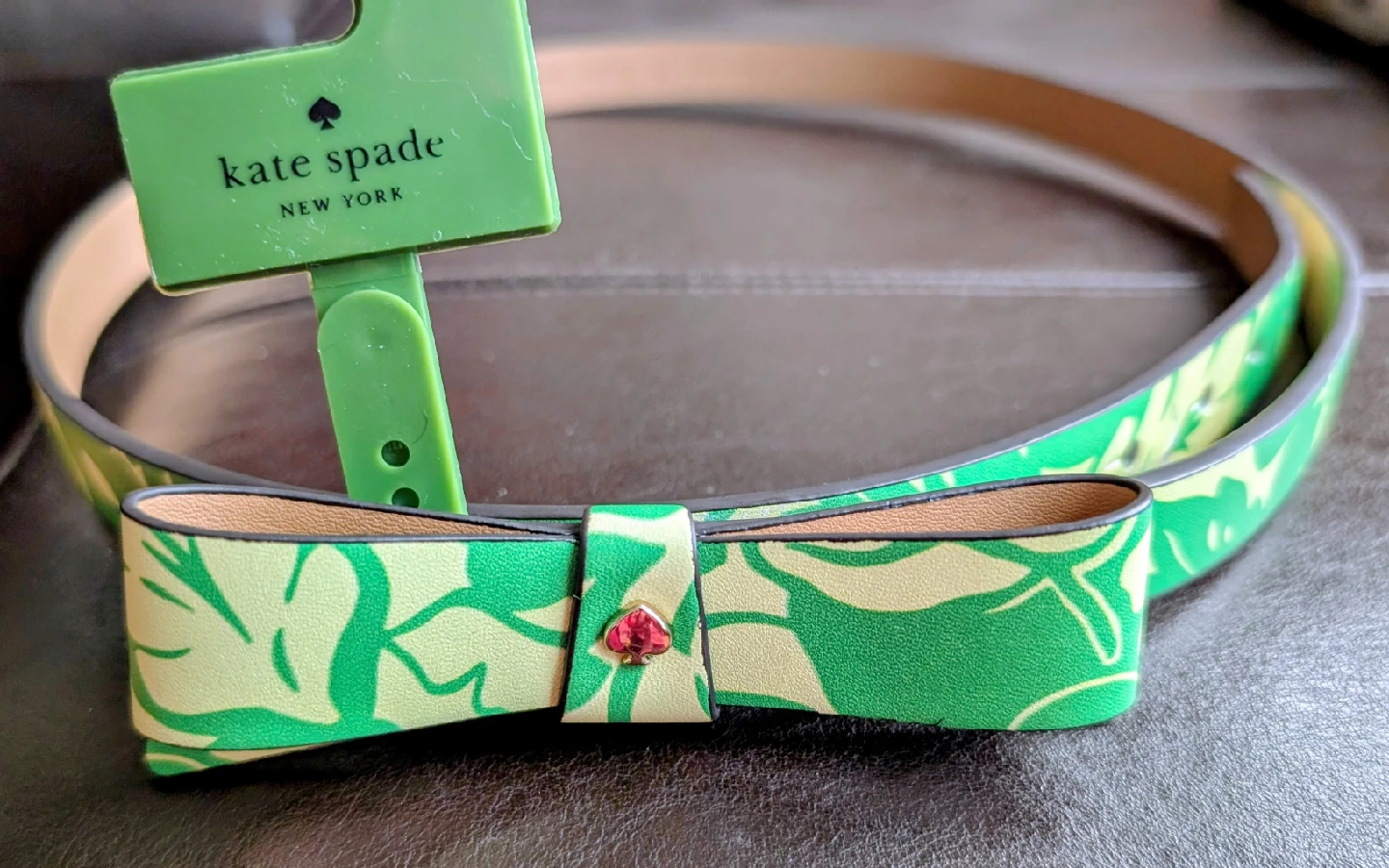 Kate Spade XL Green Floral Belt - New - photo 2