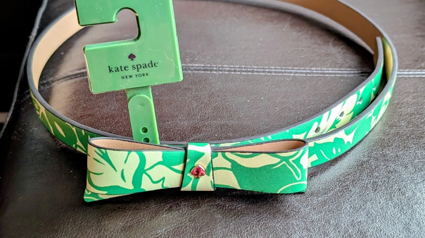 Kate Spade XL Green Floral Belt - New - photo 3