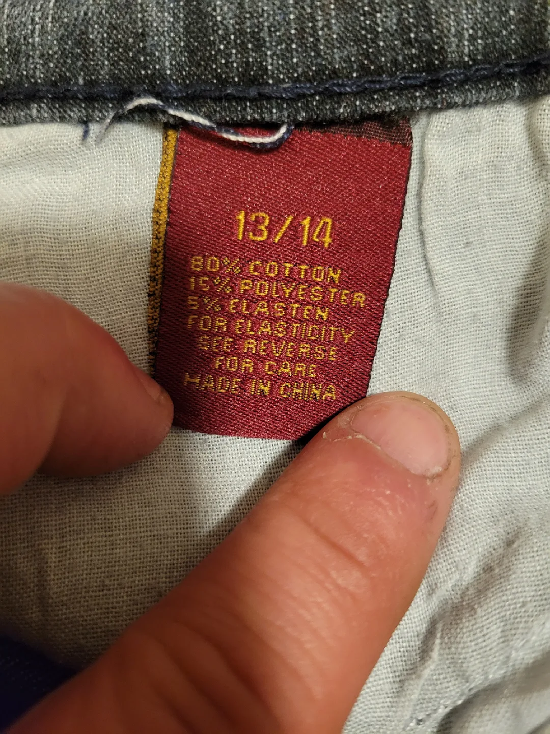 V17 Jeans Denim Shorts Size 13/14 (0397) image indicator(4)