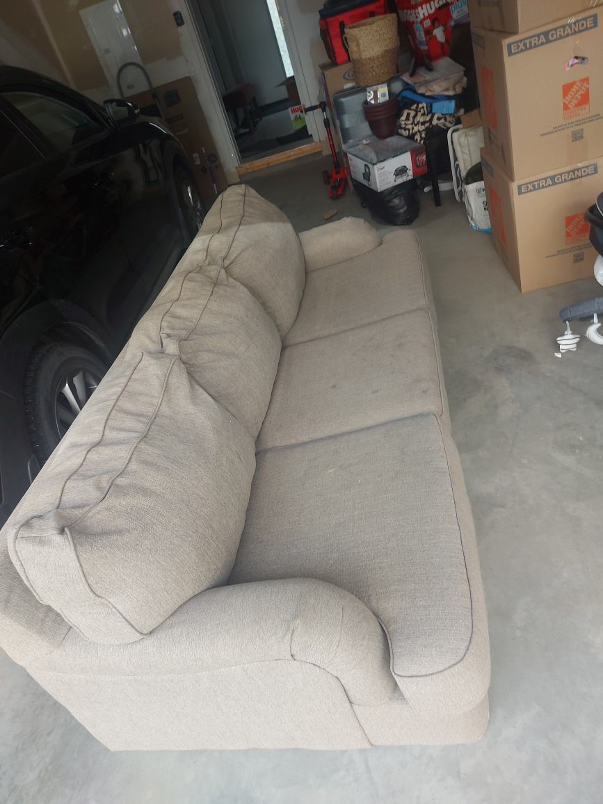 Beige Three-Seat Sofa - photo 3