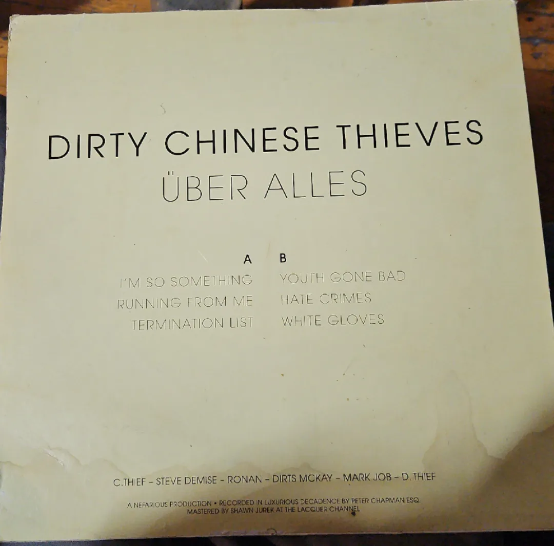 Dirty Chinese Thieves - Über Alles Vinyl Record thumbnail