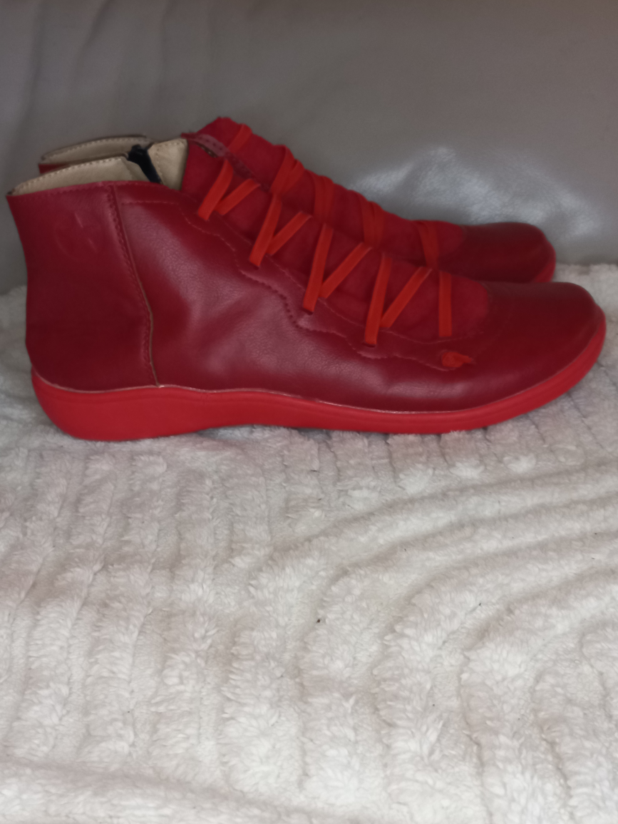 Red Ankle Boots