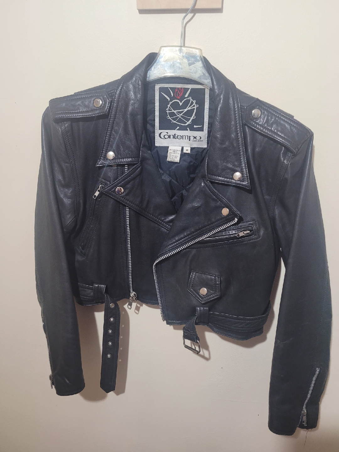 Leather Jacket - Size M Women's