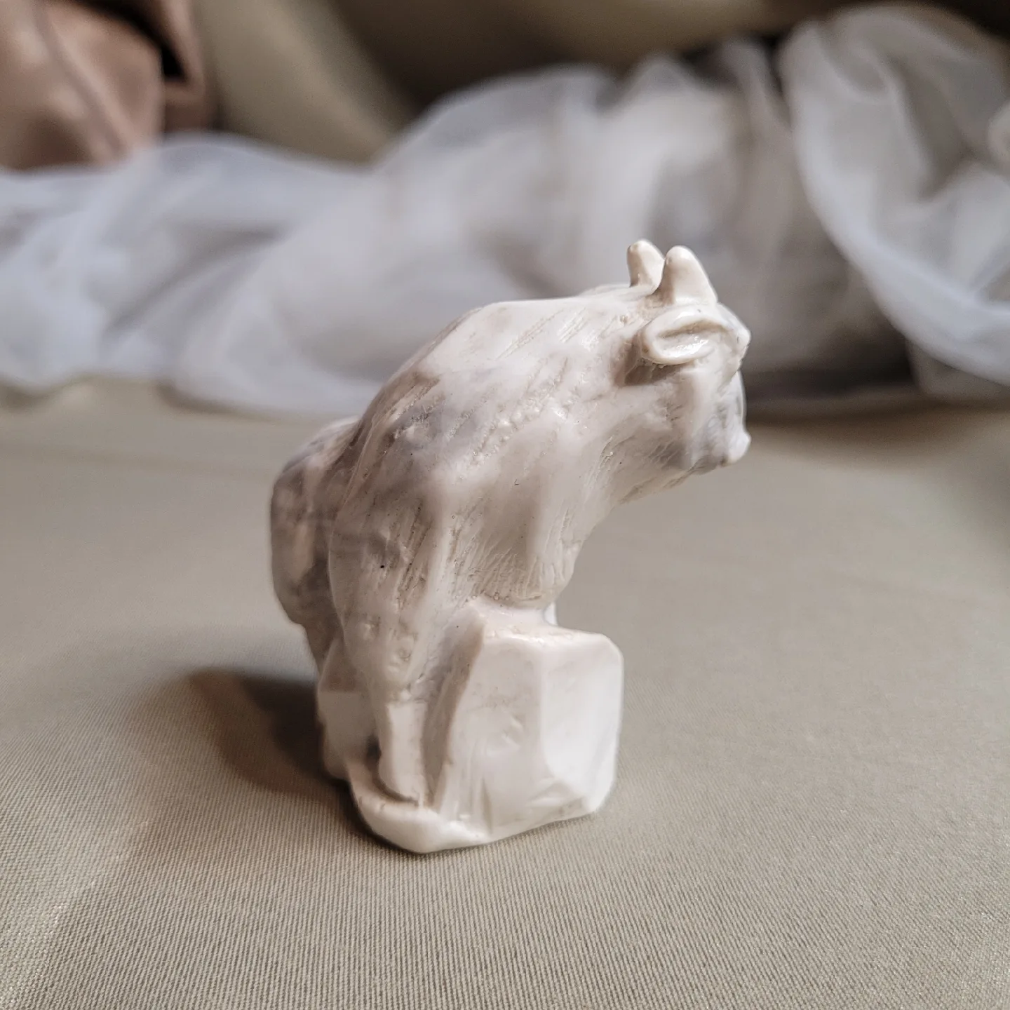 Vintage Pearlite Marblecraft Mountain Goat 2 3/4" Figurine image indicator(9)