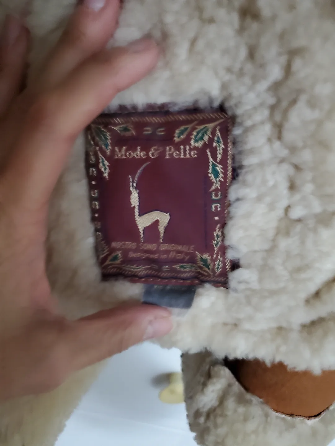 Mode & Pelle Genuine Leather Shearling Coat🥕 image indicator(2)