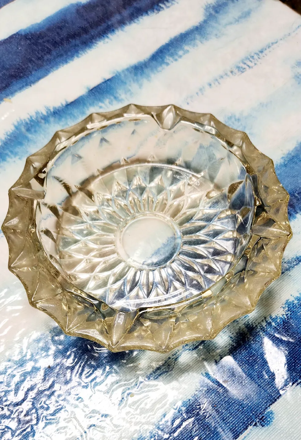 heavy Glass crystal Ashtray thumbnail