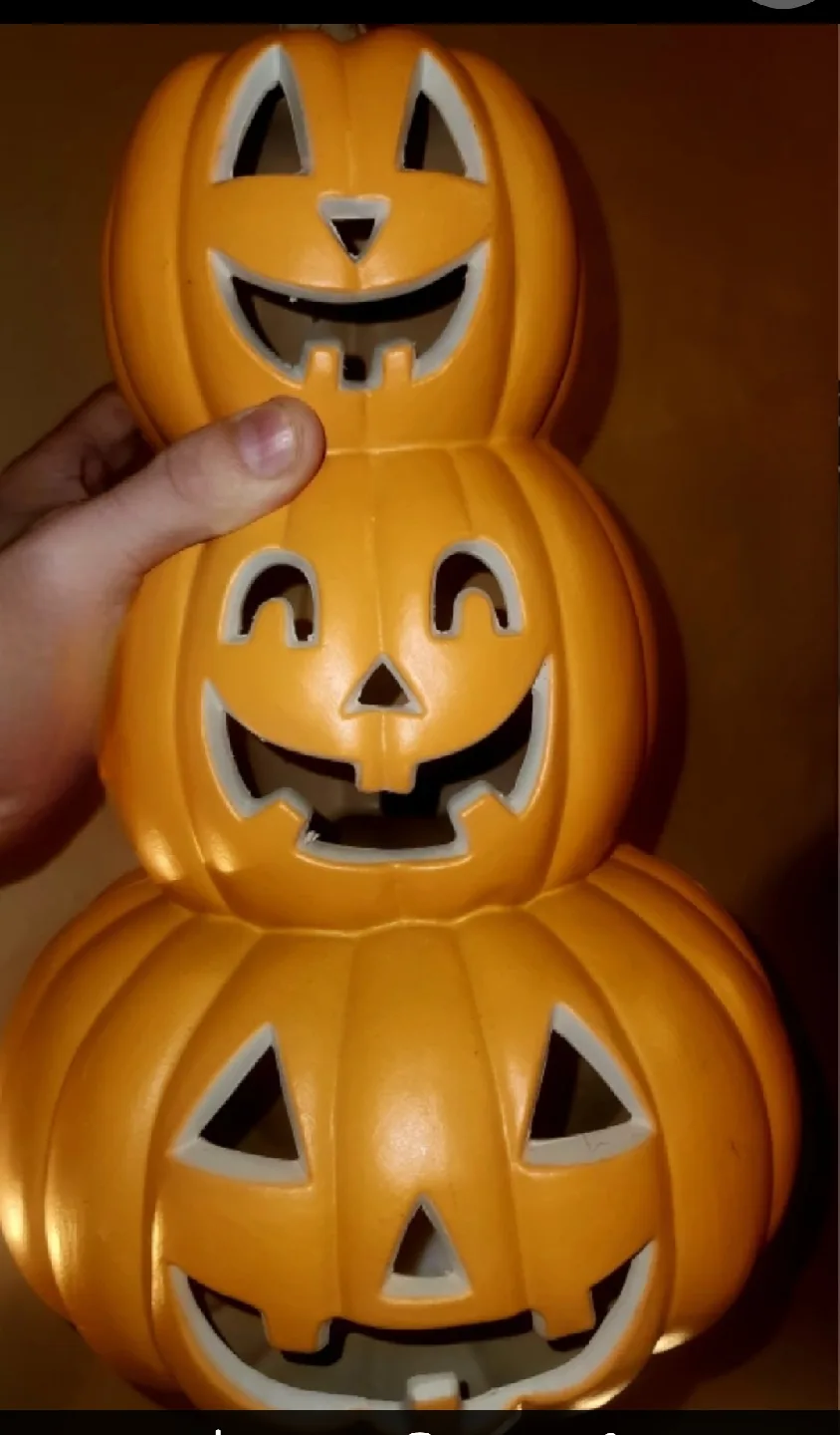 Halloween Pumpkin Tower that Lights Up Decoration image indicator(2)