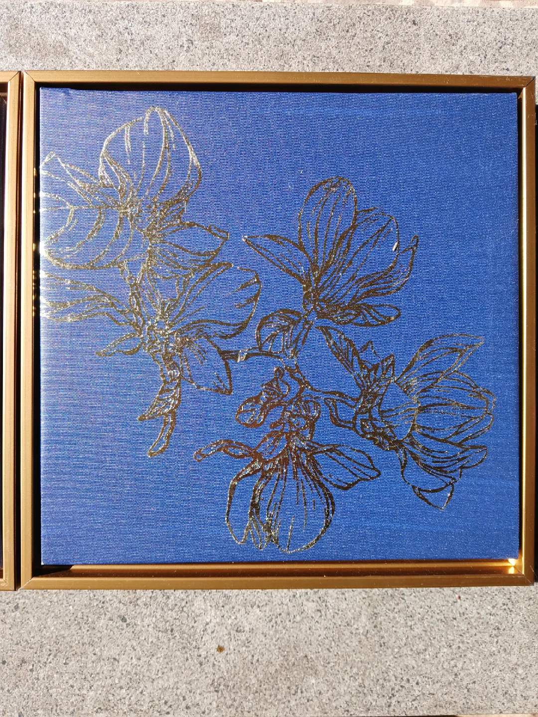 Blue & Gold Framed Floral Art - Set of 2 image indicator(2)