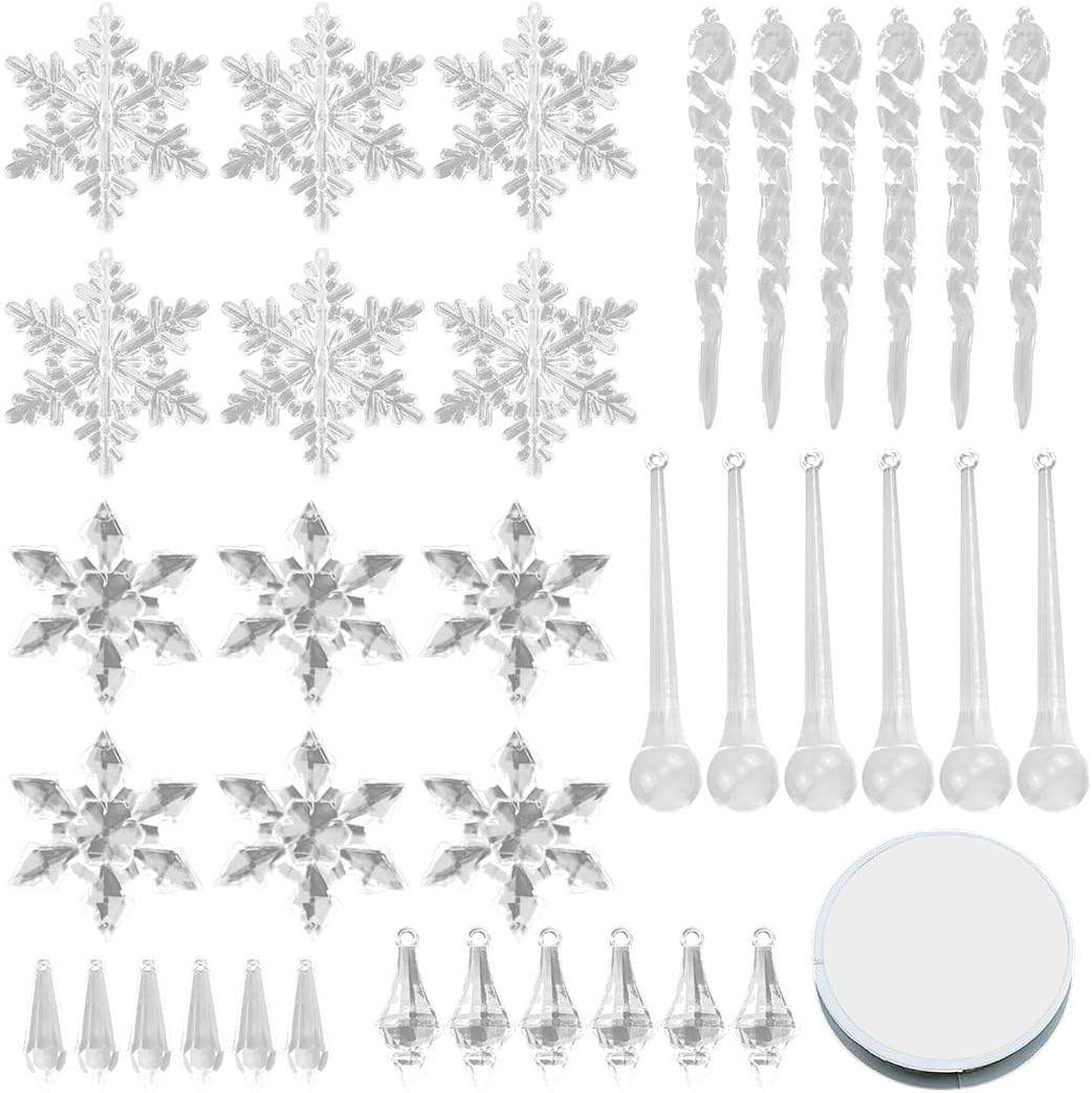 Coxeer 37PCS Christmas Ornament Set Iciclei