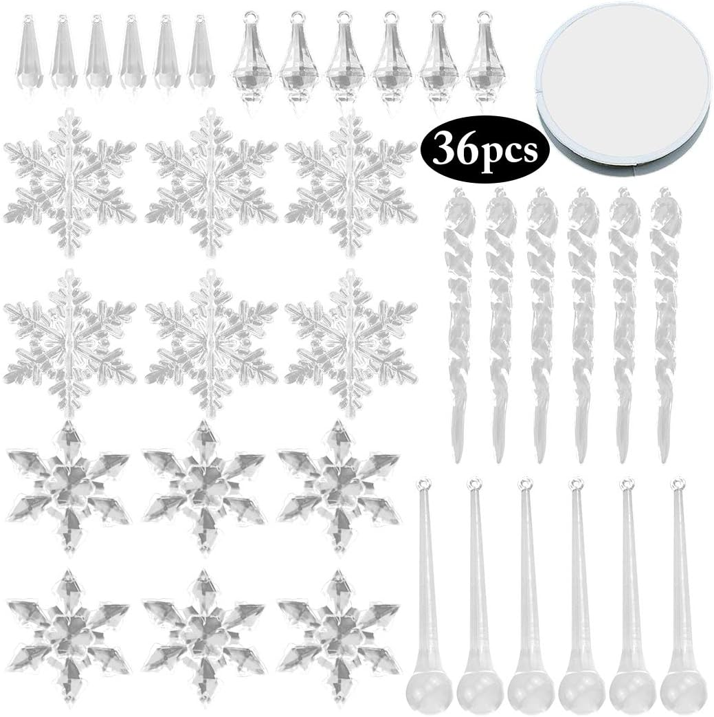Coxeer 37PCS Christmas Ornament Set Iciclei - photo 3