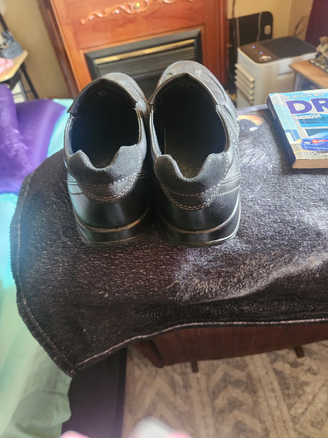 Ecco Black Leather Slip-On Shoes - photo 3