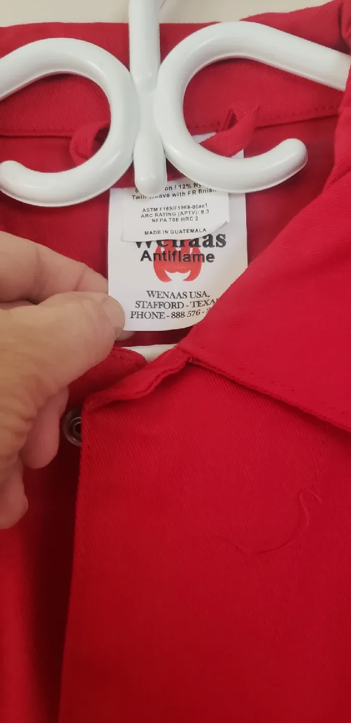 Wenaas Antiflame Red Coverall image indicator(3)