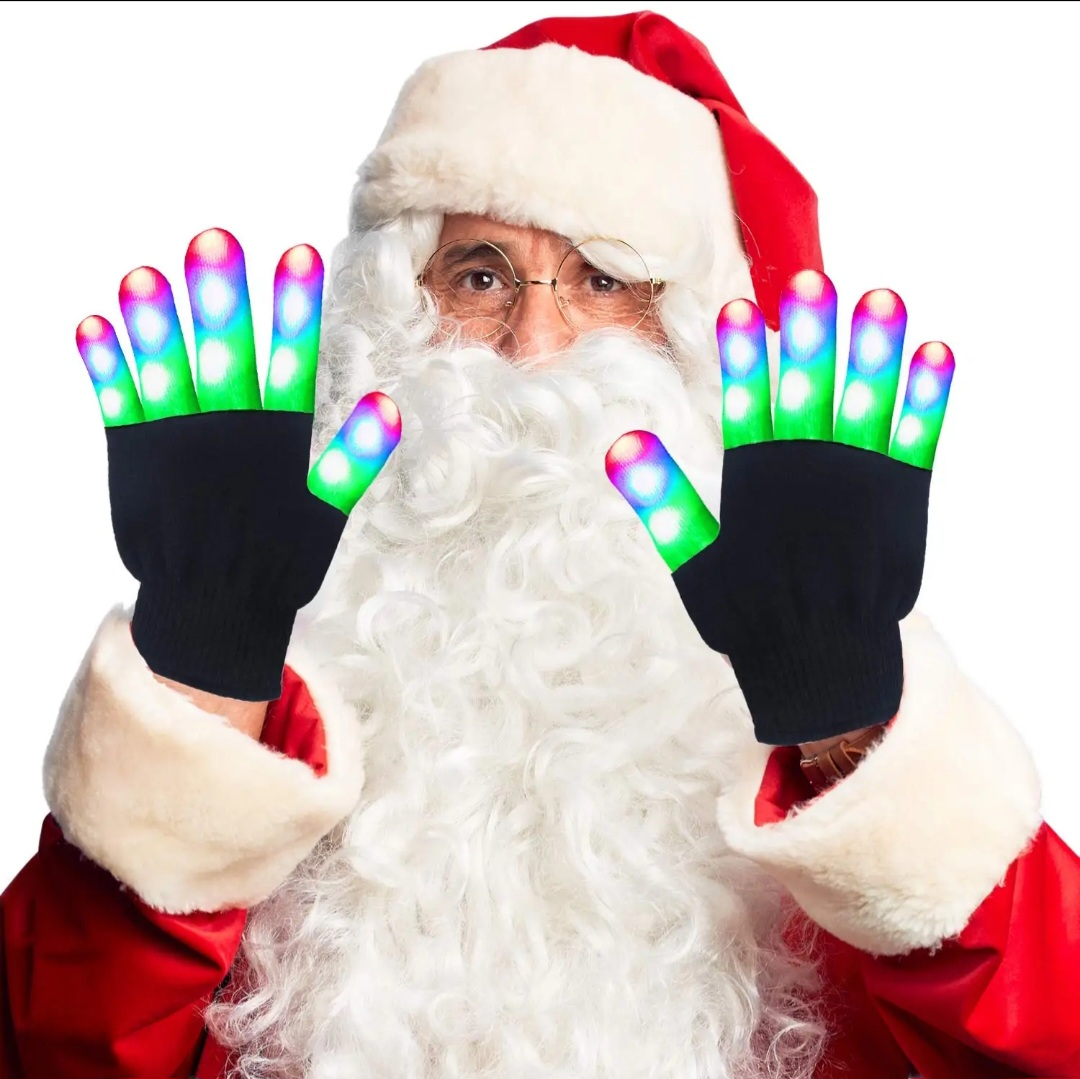 LED Finger Light Up Gloves - Fun Party Accessory! - photo 2