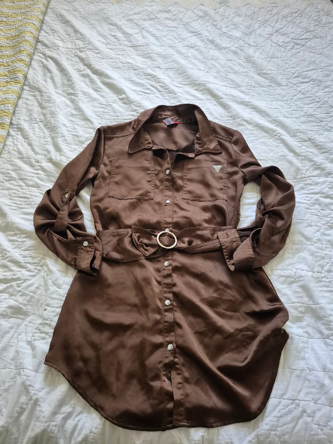 Guess Brown Dress - Size 14 thumbnail