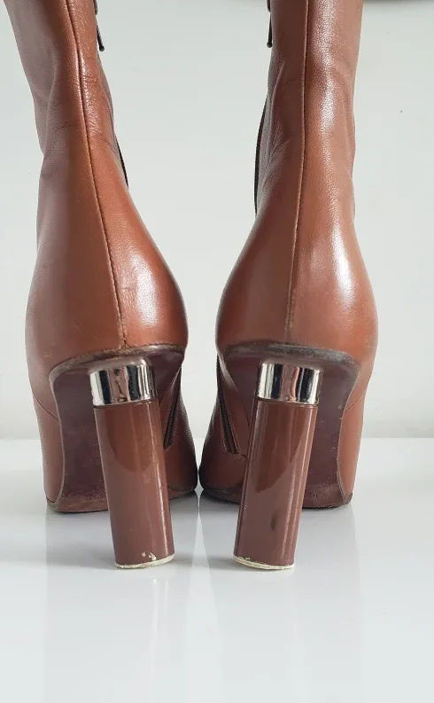 Vetements Brown Leather Lighter Heel Boots - Demna Era image indicator(5)