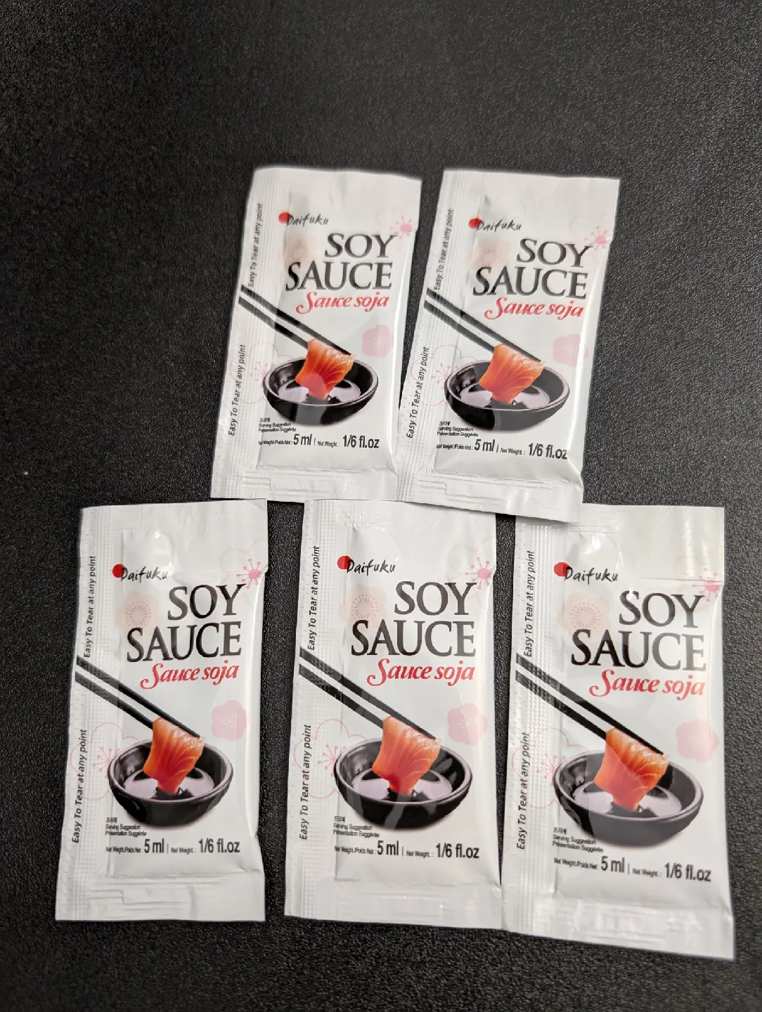 Daifuku Soy Sauce 5ml each for sushi for food seasoning thumbnail