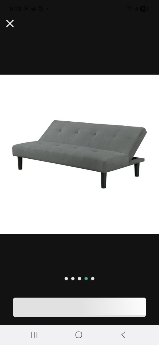 Gray Futon Sofa Bed - photo 2