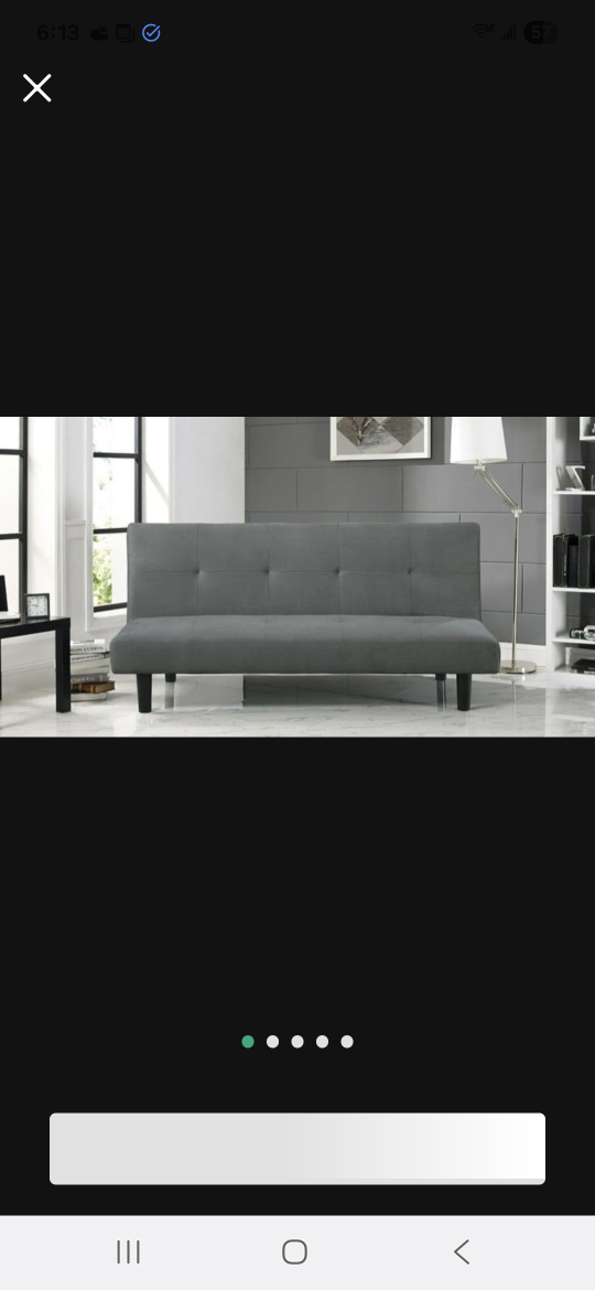 Gray Futon Sofa Bed - photo 3