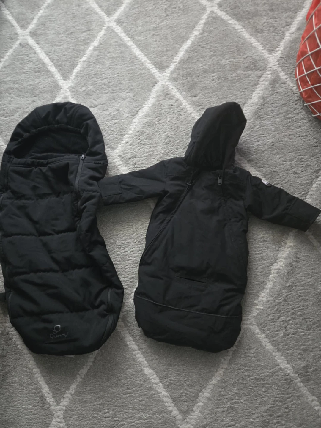 Quinny Black Baby Winter Suit (for 12mos) & Footmuff