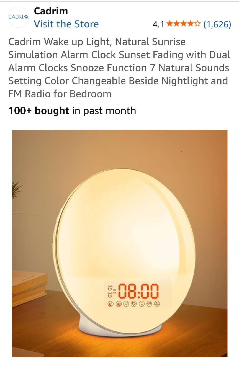 Cadrim Wake Up Light Alarm Clock - photo 3