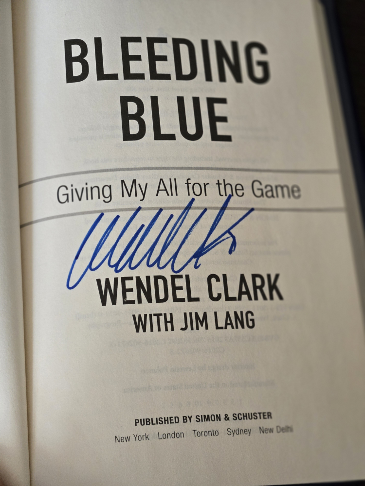 Bleeding Blue by Wendel Clark (Signed) - photo 2