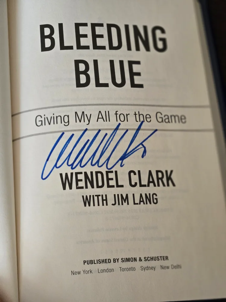 Bleeding Blue by Wendel Clark (Signed) image indicator(2)
