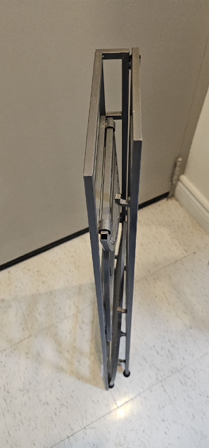 Foldable Metal Corner Shelf Unit - Grey - photo 5