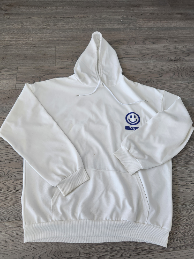 White Smile Graphic Hoodie
