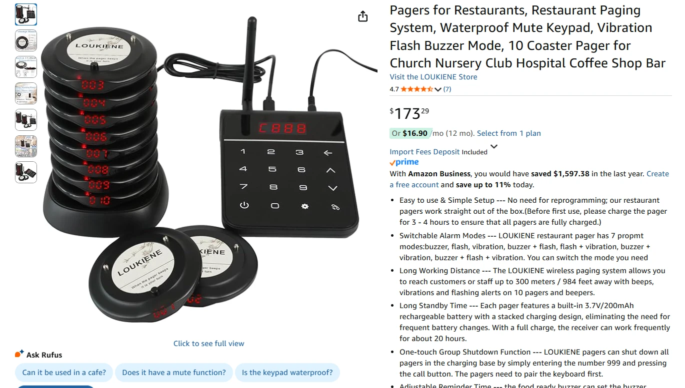 Restaurant Business Paging System BNIB - photo 2