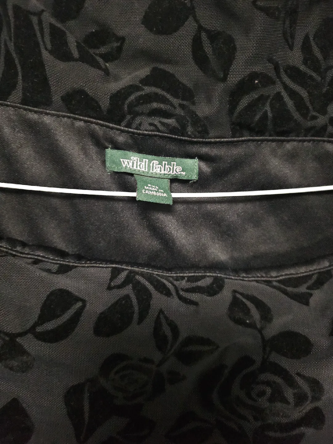 Wild Fable Black Floral Velvet Dress image indicator(2)