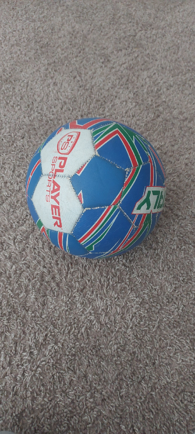 Player Sports Soccer Ball - Blue, Red, White
