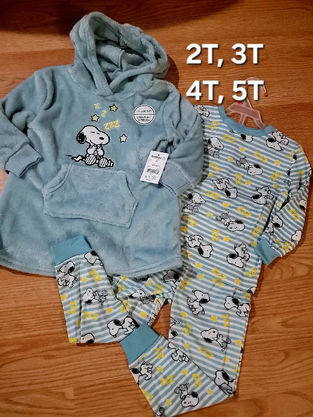 Snoopy 3-Piece Pajama Set - Size 2T-5T thumbnail