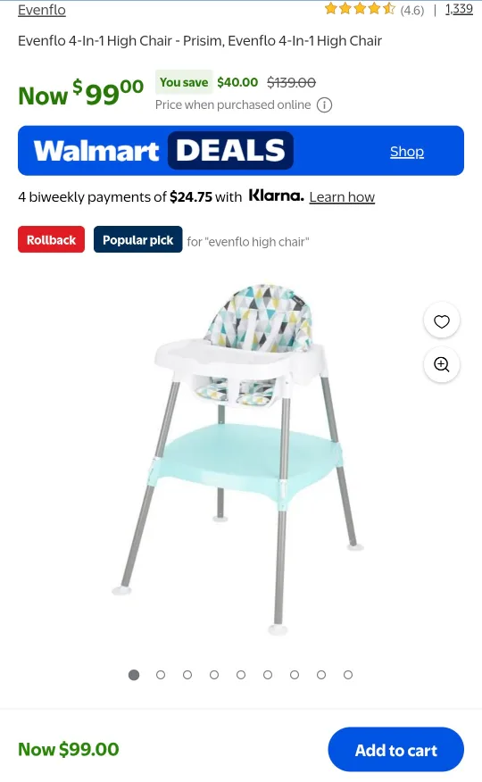 Evenflo 4-in-1 High Chair - Prisim image indicator(4)